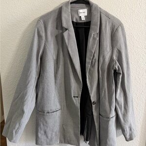 Nine West Black and White Checkered Blazer